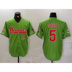 Philadelphia Phillies #5 Bryson Stott Number Green With Patch Stitched Cool Baseball Jersey