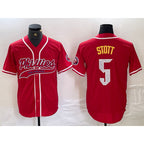 Philadelphia Phillies #5 Bryson Stott Red Cool Base Stitched Baseball Jersey