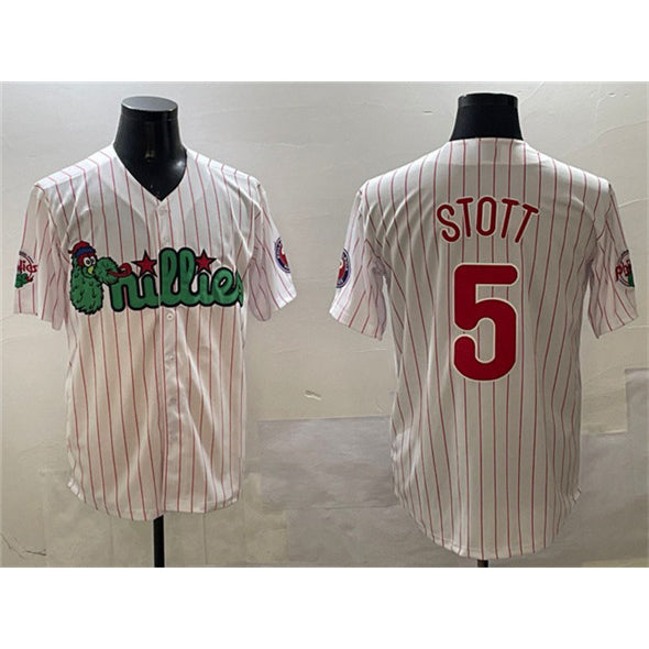 Philadelphia Phillies #5 Bryson Stott White Phanatic Cool Base Stitched Baseball Jersey