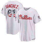Philadelphia Phillies #61 Cristopher S¡§¡énchez 2026 All-Star Edition Stars & Stripes White Stadium Baseball Jersey