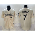 Philadelphia Phillies #7 Trea Turner Cream Gothic Vapor Limited Stitched Baseball Jersey