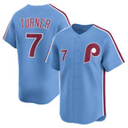 Philadelphia Phillies #7 Trea Turner Light Blue Alternate Limited Player Baseball Jersey