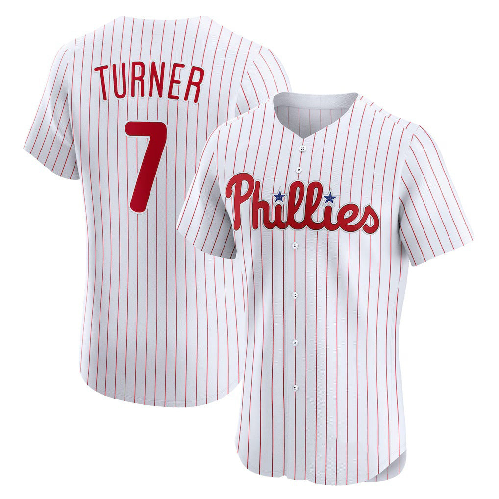 Philadelphia Phillies #7 Trea Turner White Home Elite Baseball Jersey