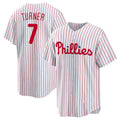 Philadelphia Phillies #7 Trea Turner White Home Replica Player Baseball Jersey