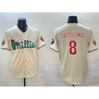 Philadelphia Phillies #8 Nick Castellanos Cream Phanatic Limited Stitched Baseball Jersey
