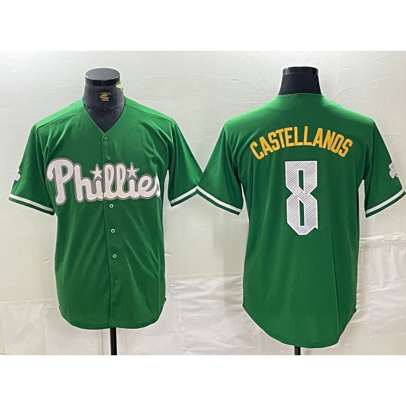 Philadelphia Phillies #8 Nick Castellanos Green 2024 City Connect Stitched Baseball Jersey
