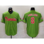 Philadelphia Phillies #8 Nick Castellanos Green With Patch Stitched Cool Baseball Jersey