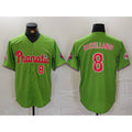 Philadelphia Phillies #8 Nick Castellanos Number Green With Patch Stitched Cool Baseball Jersey