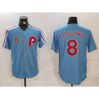 Philadelphia Phillies #8 Nick Castellanos Number Light Blue Cooperstown Cool Baseball Jersey