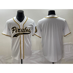 Pittsburgh Pirates Blank White Cool Base Stitched Baseball Jersey