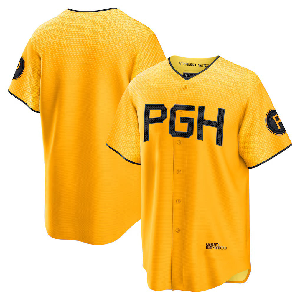 Pittsburgh Pirates Gold City Connect Replica Baseball Jersey