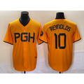 Pittsburgh Pirates #10 Bryan Reynolds Gold 2023 City Connect Stitched Baseball Jersey