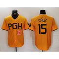 Pittsburgh Pirates #15 Oneil Cruz Yellow 2023 City Connect Stitched Baseball Jerseys