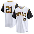 Pittsburgh Pirates #21 Roberto Clemente White Cooperstown Collection Limited Baseball Jersey