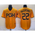 Pittsburgh Pirates #22 Andrew McCutchen Gold 2023 City Connect Stitched Baseball Jersey