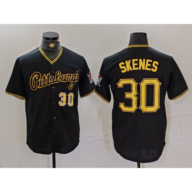 Pittsburgh Pirates #30 Paul Skenes Black Cool Baseball Jersey