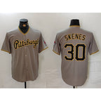 Pittsburgh Pirates #30 Paul Skenes Grey Stitched Baseball Jersey