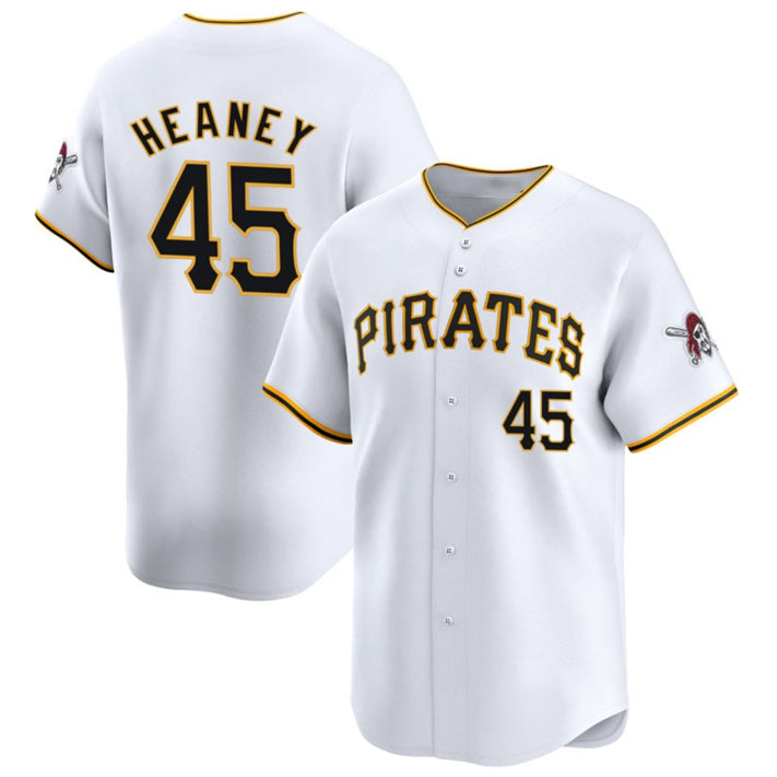 Pittsburgh Pirates #45 Andrew Heaney White 2025 Home Limited Stitched Baseball Jersey