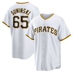 Pittsburgh Pirates #65 Jack Suwinski White Home Replica Baseball Jersey