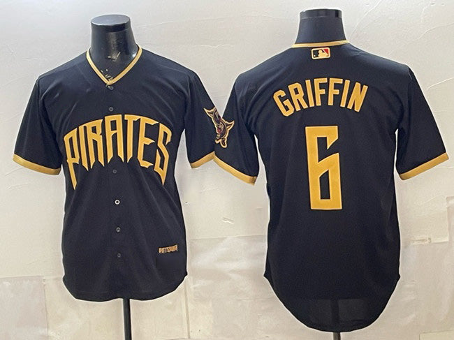 Pittsburgh Pirates #6 Konnor Griffin Black 2026 City Connect Stadium Stitched Baseball Jersey