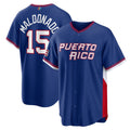 Puerto Rico Baseball #15 Mart¨ªn Maldonado 2026 World Baseball Classic Road Stadium Baseball Jersey - Royal