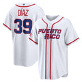 Puerto Rico Baseball #39 Edwin D¨ªaz 2026 World Baseball Classic Home Stadium Baseball Jersey - White