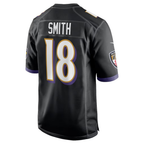 Roquan Smith Ravens #18 Black Game Football Jersey