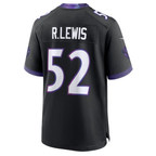 Ray Lewis Ravens #52 Black Alternate Game Stitched Football Jersey