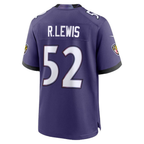 Ray Lewis Ravens #52 Prple Alternate Game Stitched Football Jersey
