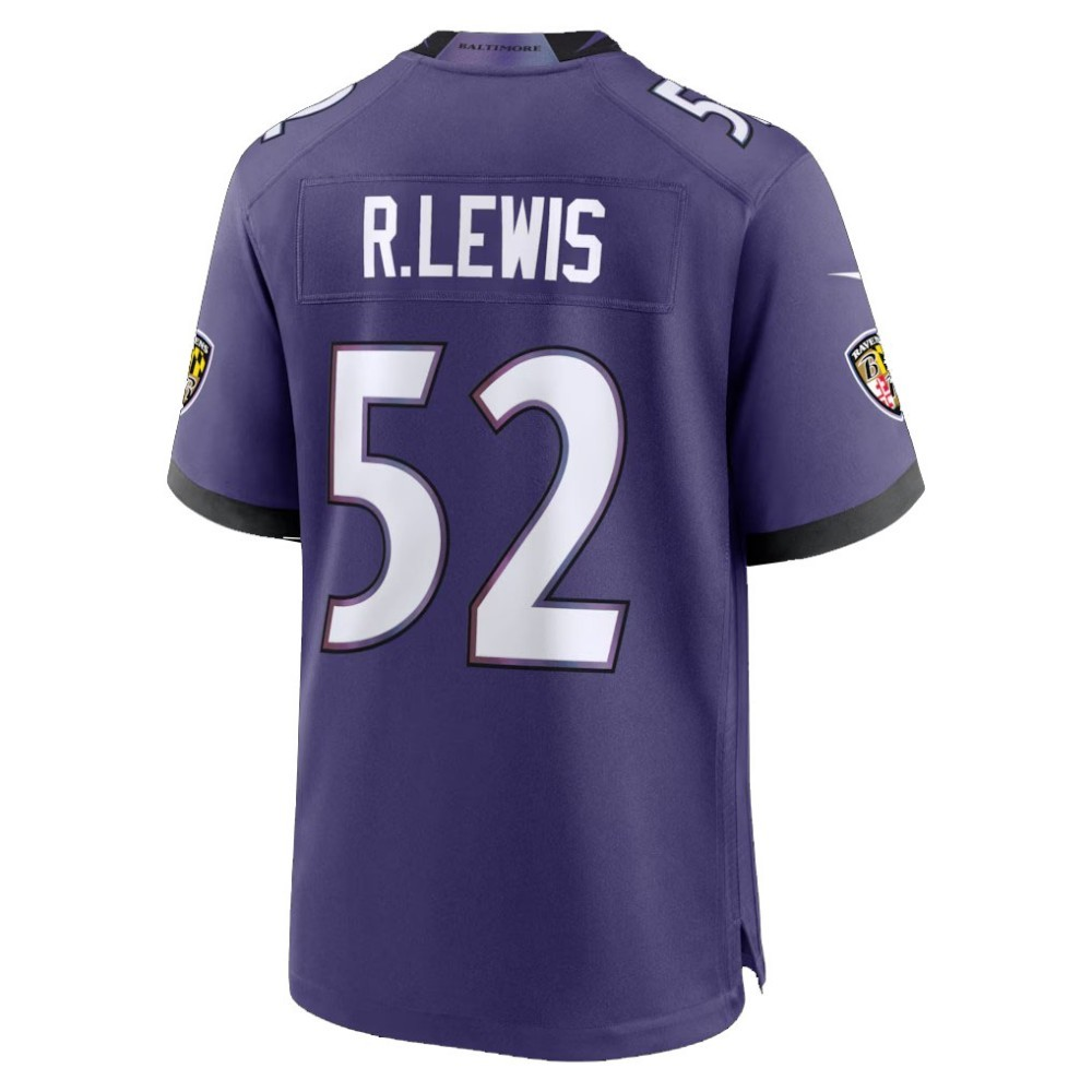Ray Lewis Ravens #52 Prple Alternate Game Stitched Football Jersey