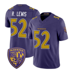 Ray Lewis Ravens #52 Purple Vapor F.U.S.E. Sewn Down Limited Stitched Football Jersey