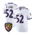 Ray Lewis Ravens #52 White Vapor F.U.S.E. Sewn Down Limited Stitched Football Jersey