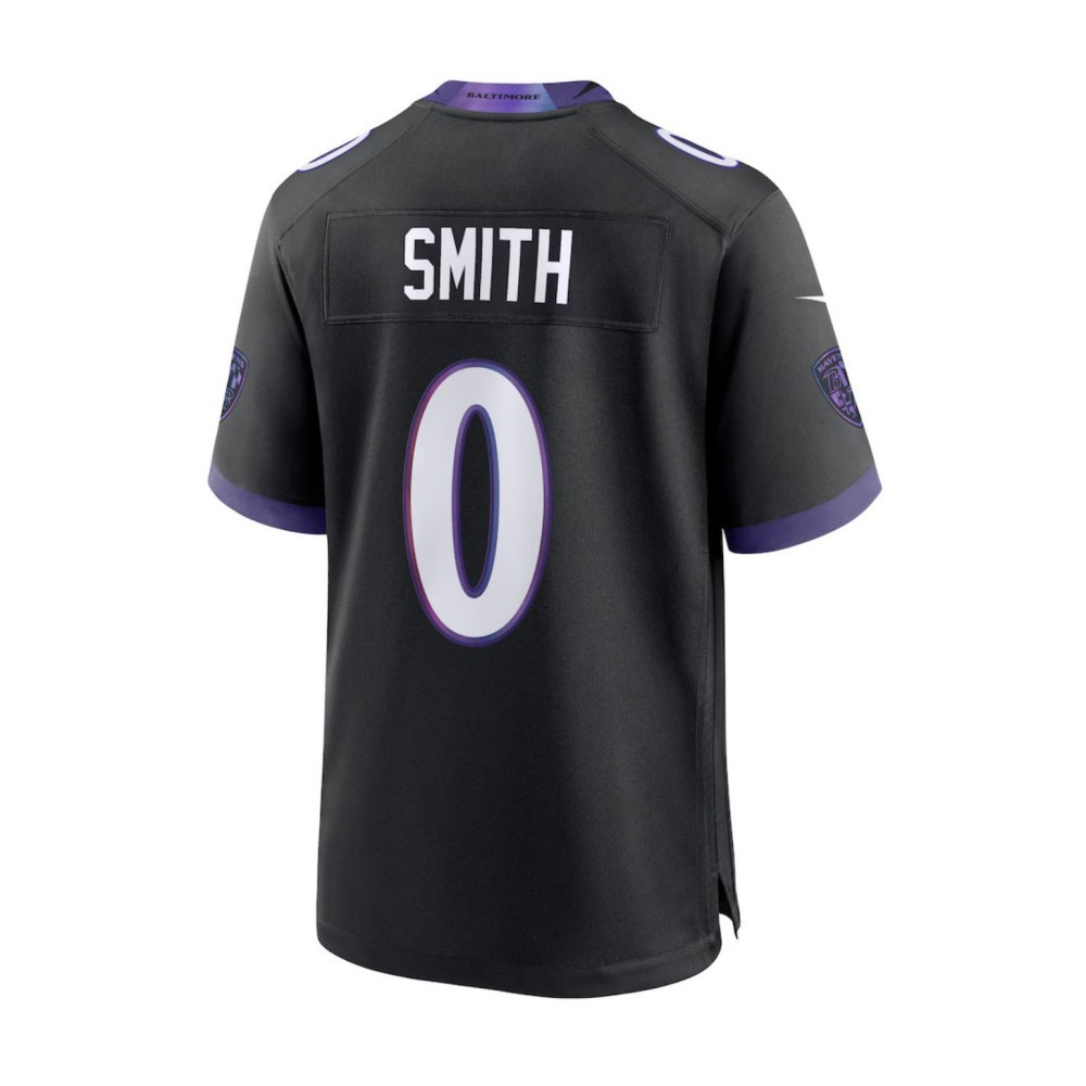 Roquan Smith Ravens #0 Black Alternate Game Stitched Football Jersey