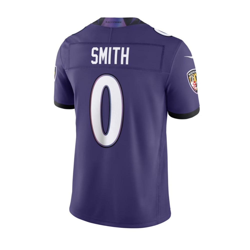 Roquan Smith Ravens #0 Purple Purple Vapor F.U.S.E. Sewn Down Limited Stitched Football Jersey