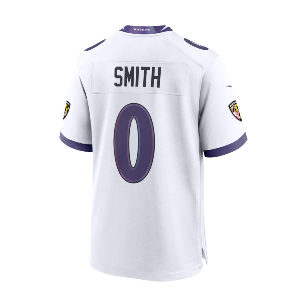 Roquan Smith Ravens #0 White Alternate Game Stitched Football Jersey
