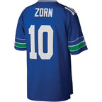 S.Seahawks #10 Jim Zorn Mitchell & Ness Royal Legacy Replica Football Stitched jersey