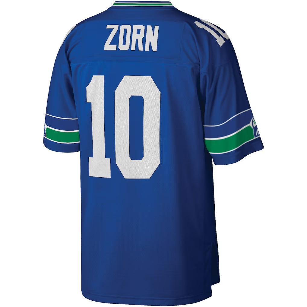 S.Seahawks #10 Jim Zorn Mitchell & Ness Royal Legacy Replica Football Stitched jersey