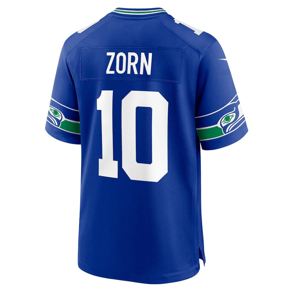S.Seahawks #10 Jim Zorn Royal Retired Player Alternate Game Football Stitched jersey