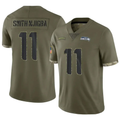 S.Seahawks #11 Jaxon Smith-Njigba Olive Salute to Service Limited  Jersey