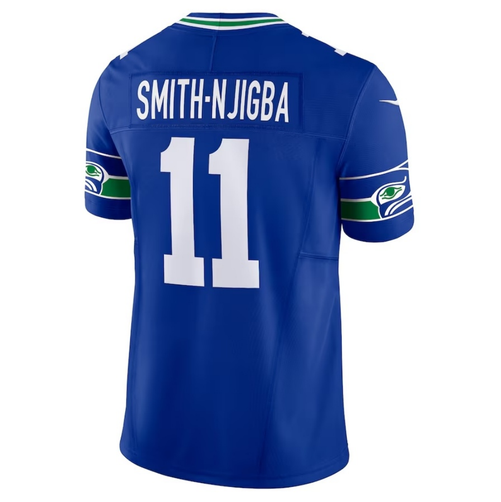 S.Seahawks #11 Jaxon Smith-Njigba Royal Vapor F.U.S.E. Limited Football Stitched Jersey