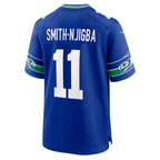 S.Seahawks #11 Jaxon Smith-Njigba Royal Throwback Football Game Stitched Jersey