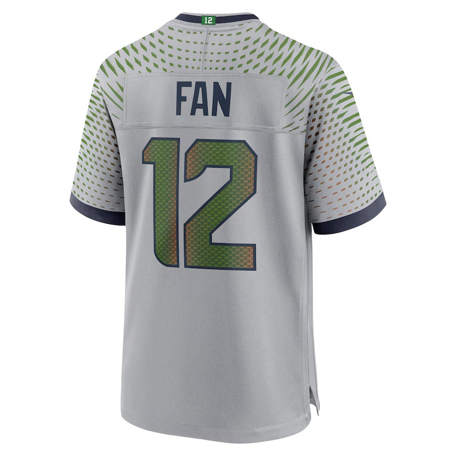 S.Seahawks #12 Fan 2025 Rivalries Collection Game Jersey - Wolf Gray