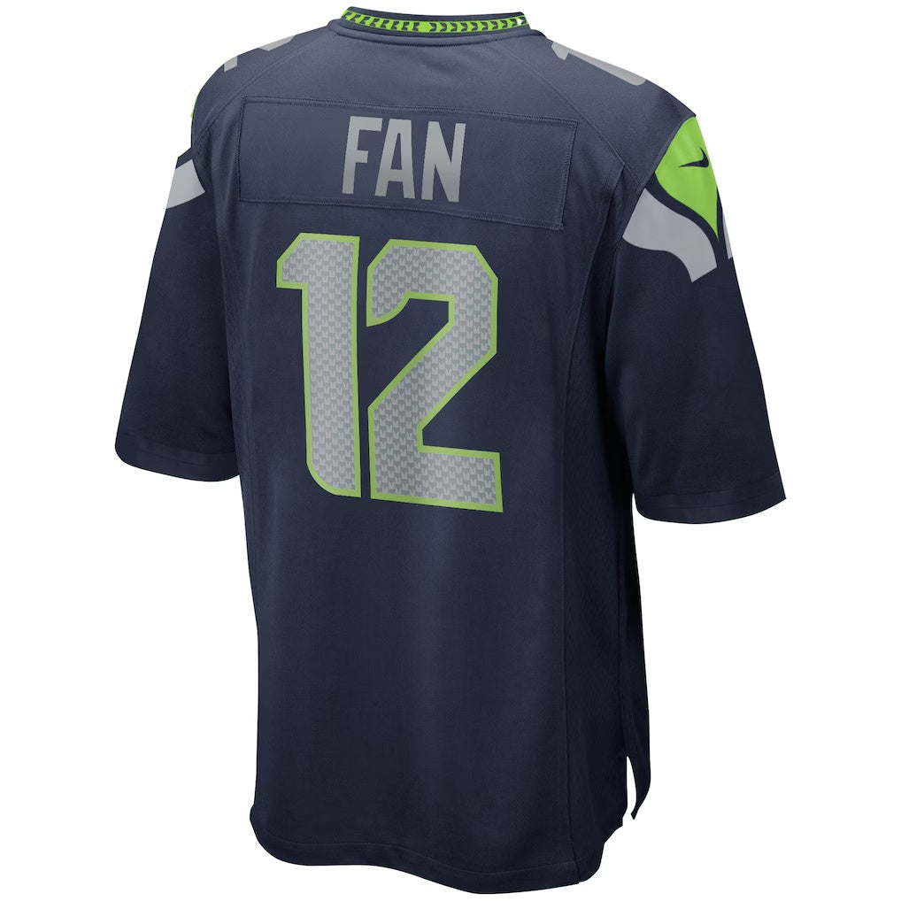 S.Seahawks #12s College Navy Team Game Jersey