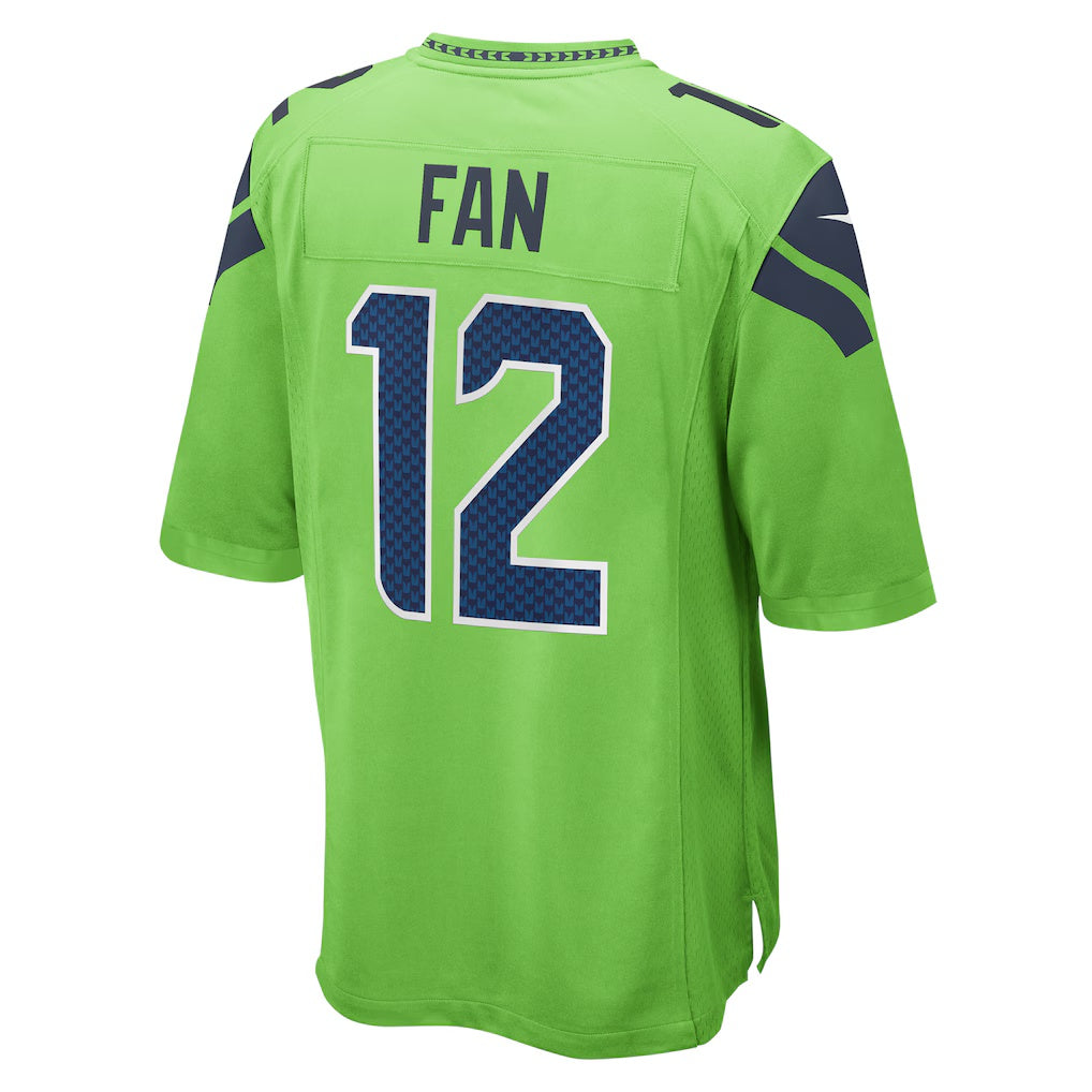 S.Seahawks #12s Game Jersey - Neon Green