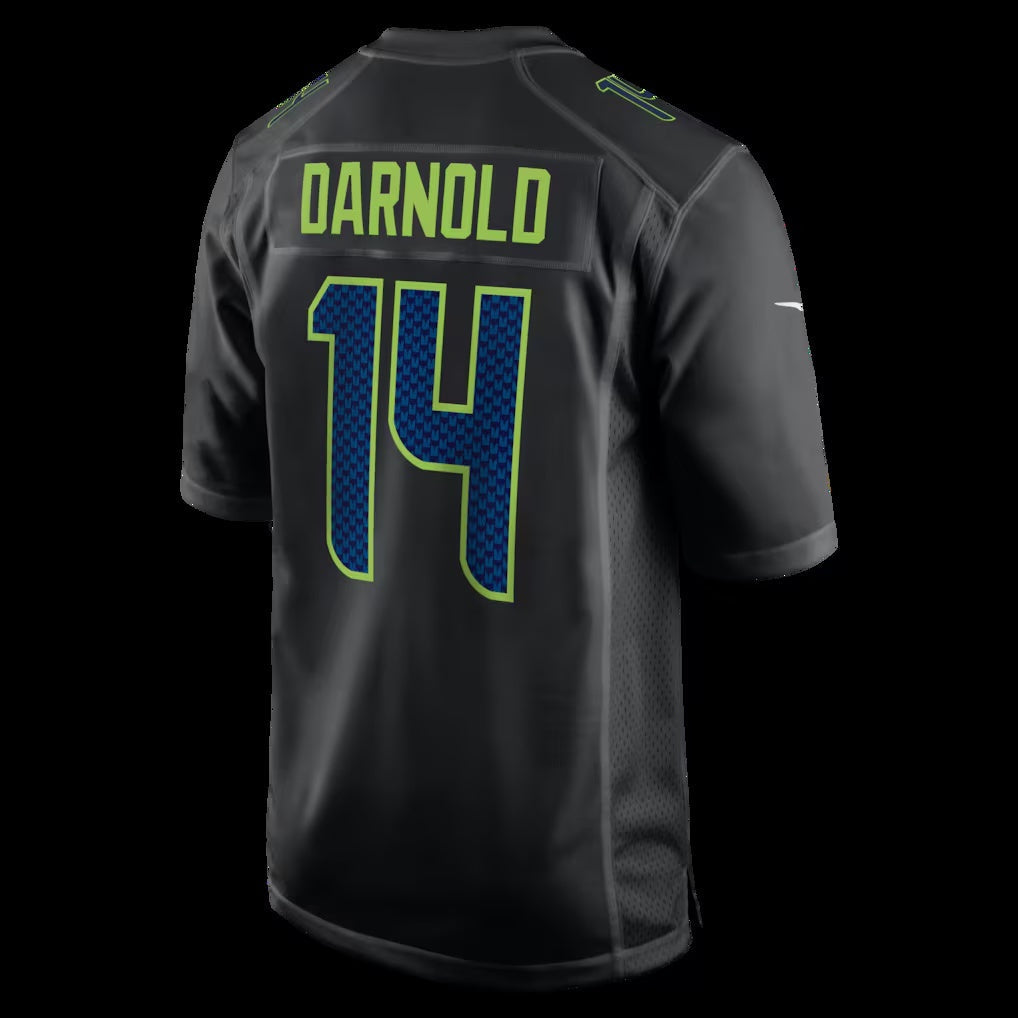 S.Seahawks #14 Sam Darnold Black Fashion Game Football Stitched jersey