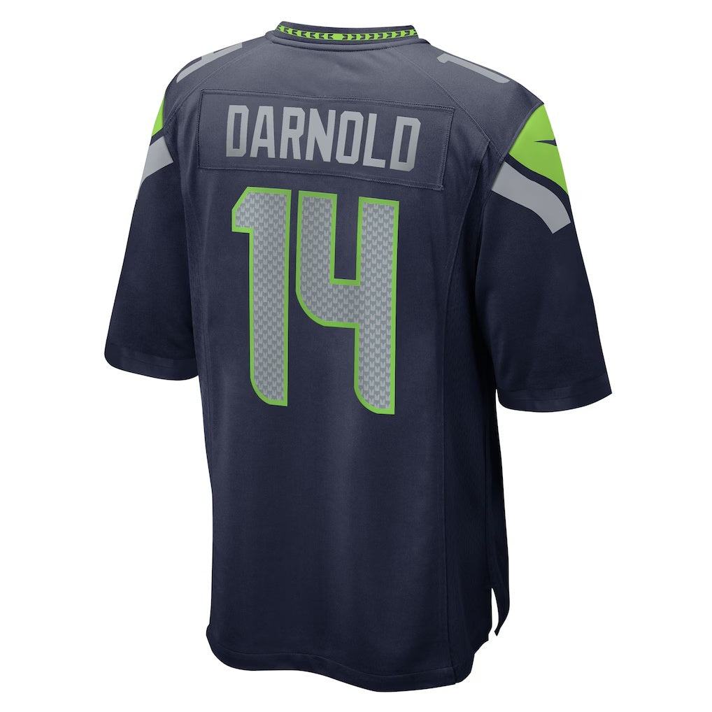 S.Seahawks #14 Sam Darnold College Navy Team Game Football Stitched jersey