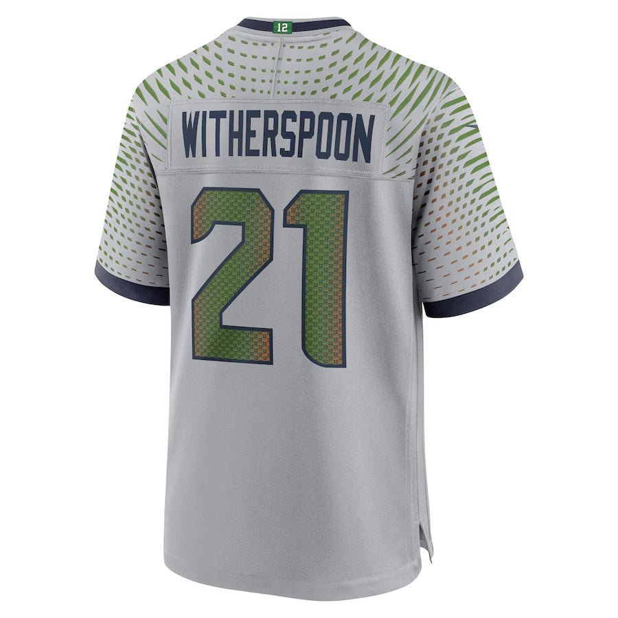 S.Seahawks #21 Devon Witherspoon 2025 Rivalries Collection Game Jersey - Wolf Gray
