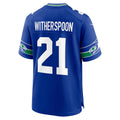 S.Seahawks #21 Devon Witherspoon Royal Alternate 50th Season Game Football Stitched jersey