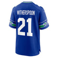 S.Seahawks #21 Devon Witherspoon Royal Throwback Player Game Football Stitched jersey