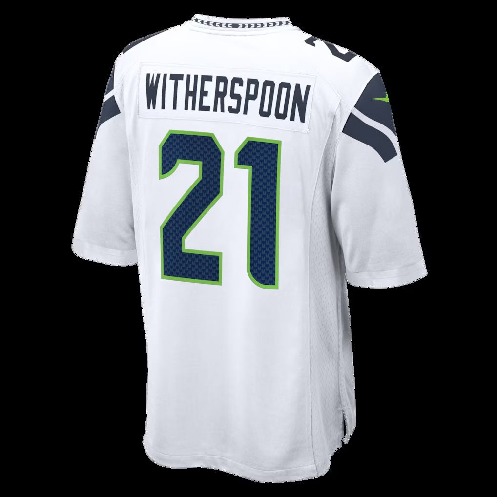 S.Seahawks #21 Devon Witherspoon White Game Football Stitched jersey